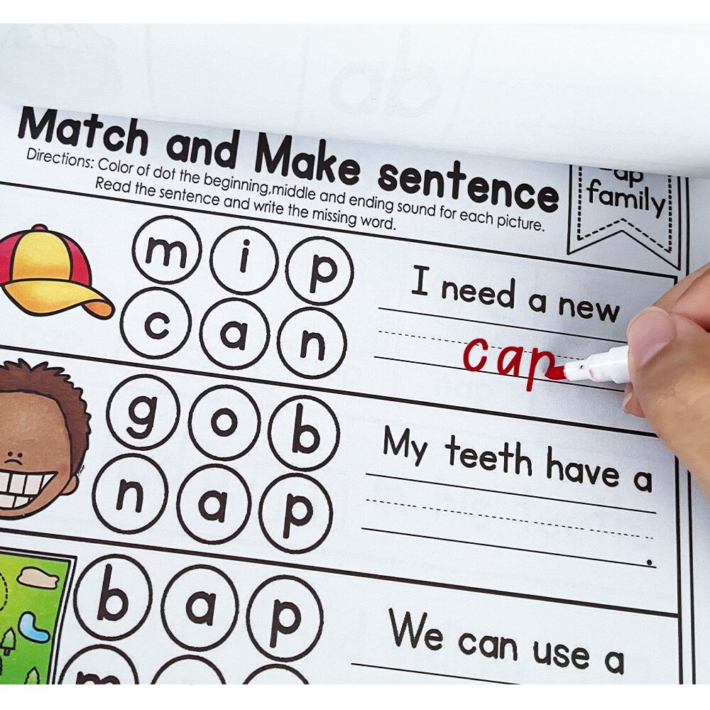 Phonics CVC Words Workbooks and Poster Language Arts Skills Charts for ...
