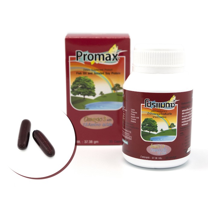 Promaxx /Isolated soy protein+Fish oil capsule โปรแมกซ์ โปรตีนสกัดจาก ...