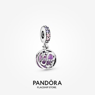 Pandora จี้รูปหัวใจและดาว ประดับกลิตเตอร์ ของขวัญวันหยุด สําหรับผู้หญิง p804