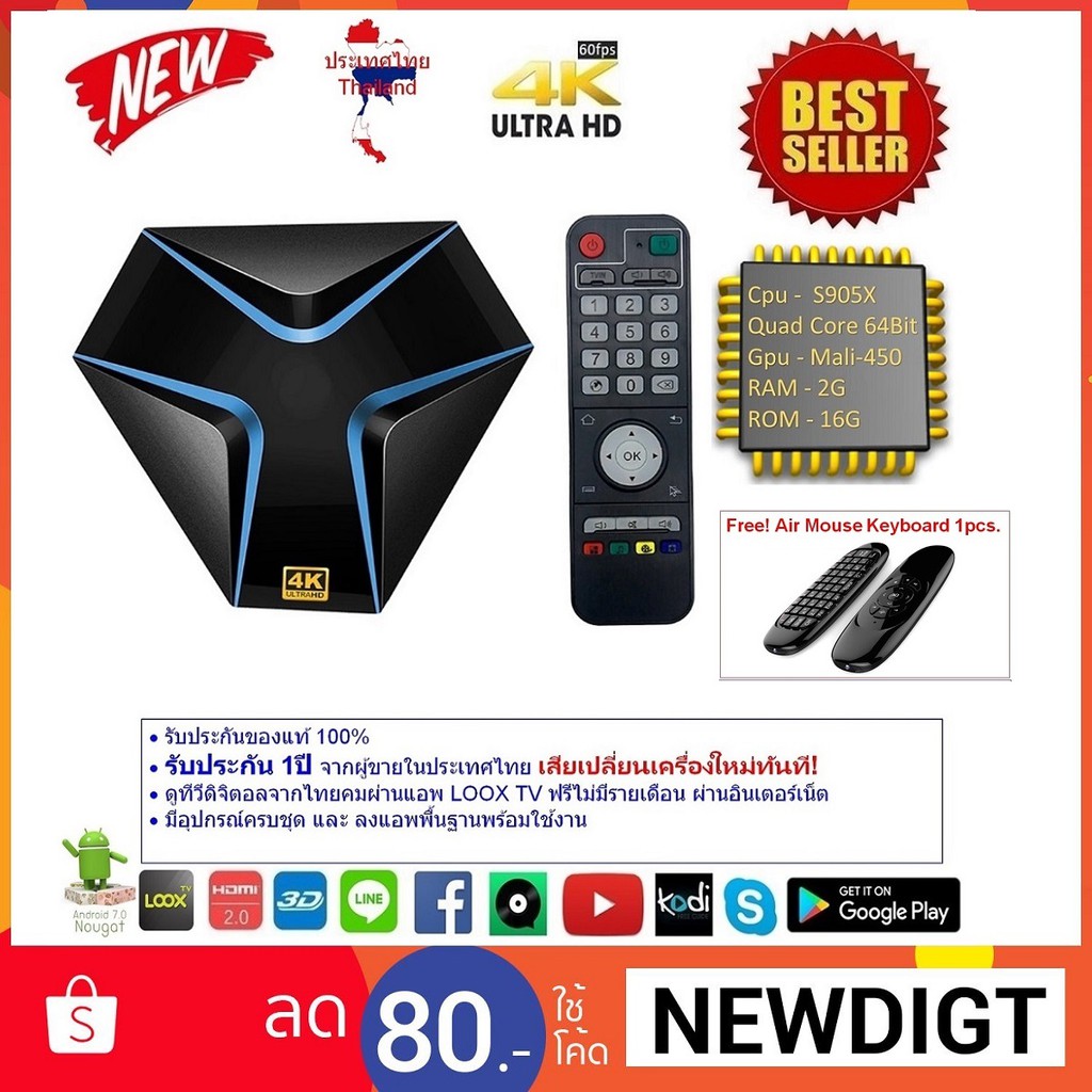 android-smart-tv-box-magicsee-iron-cpu-s905x-ram-2g-rom-16g-uhd-4k-android-nougat-7-1-2-แถมฟรี-air-mouse-keyboard-c120