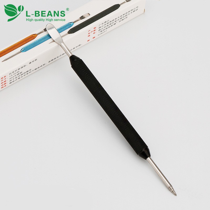 l-beans-ปากกาสแตนเลสวาดลายลาเต้อาร์ต-สีดำ