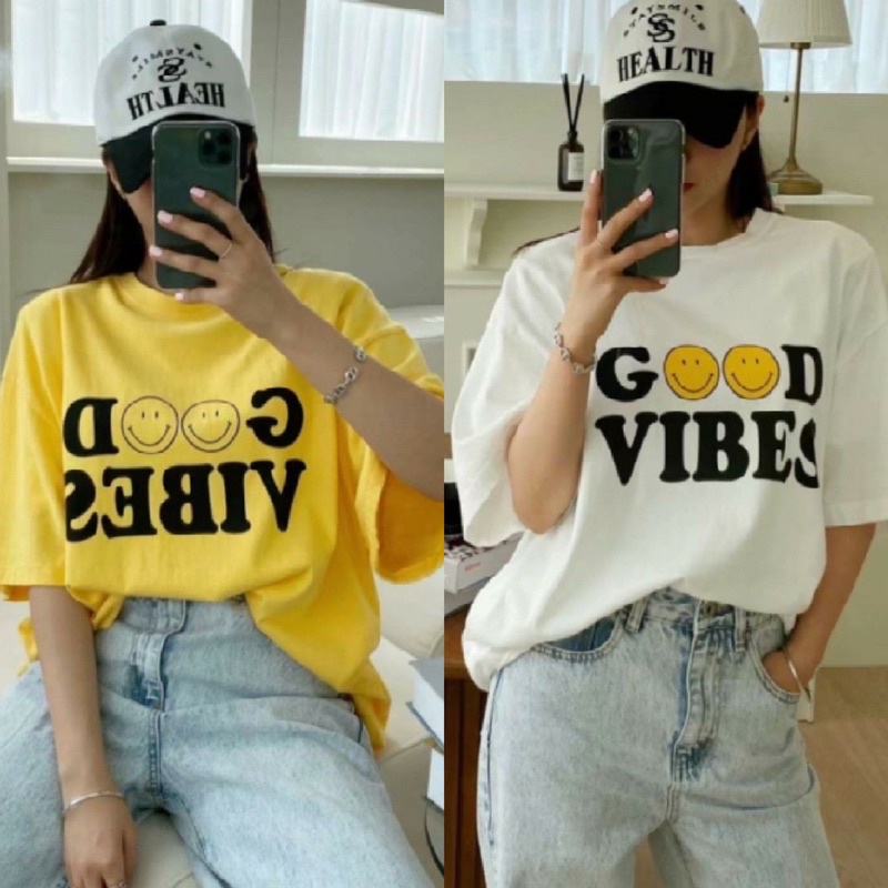 เสื้อยืด-good-vibes-ทรง-oversize