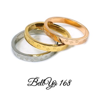 แหวน แหวนสแตนเลส Stainless  สลักลายหลุยส์ #R26