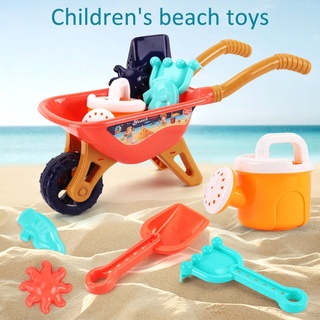 ชุดของเล่นพลั่วทราย ขนาดใหญ่ เหมาะกับชายหาด สําหรับรถเข็นเด็ก จํานวน 6 ชิ้น