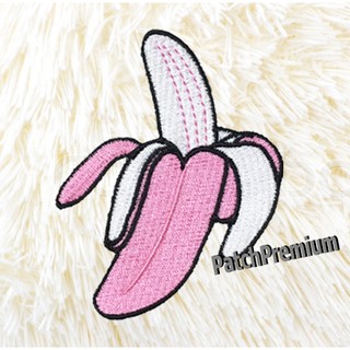 กล้วย ชมพู - ตัวรีด (Size M) ตัวรีดติดเสื้อ