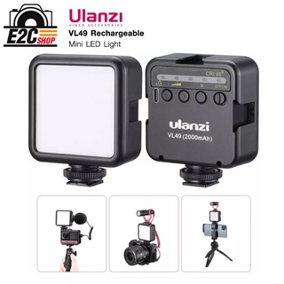 ULANZI VL49 สีดำ Mini LED Video Light ไฟ LED ขนาดพกพา มาพร้อมแบตเตอรี่ในตัว ขนาด 2000 mAh