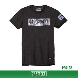 7th Street เสื้อยืด รุ่น PRG102 Street Camo-ทอปดำ ของแท้ 100%