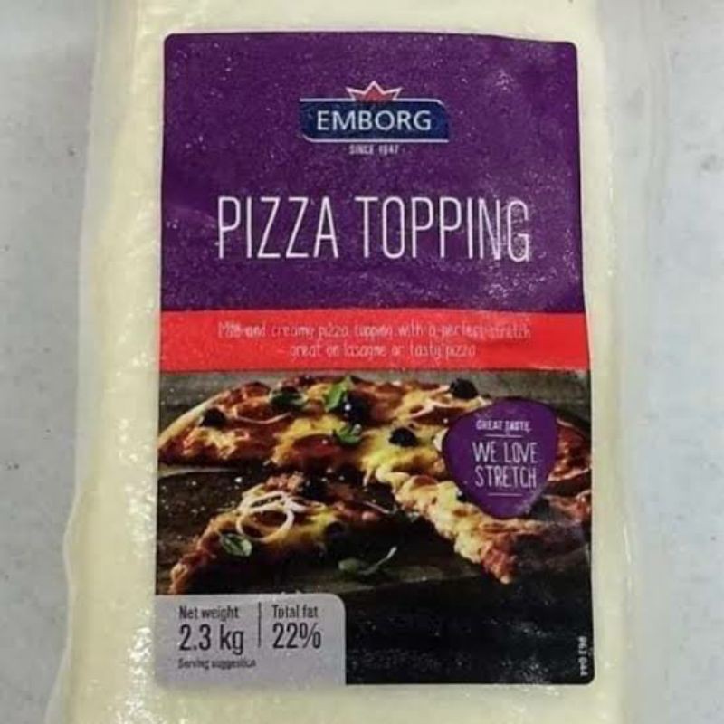 ภาพสินค้าEMBORG Pizza Topping มอสซาเรลล่าชีส 2.5kg ชีสสำหรับทำพิซซ่า Mozzarella Cheese ส่งด้วยถุงเก็บความเย็น จากร้าน poklive บน Shopee ภาพที่ 8