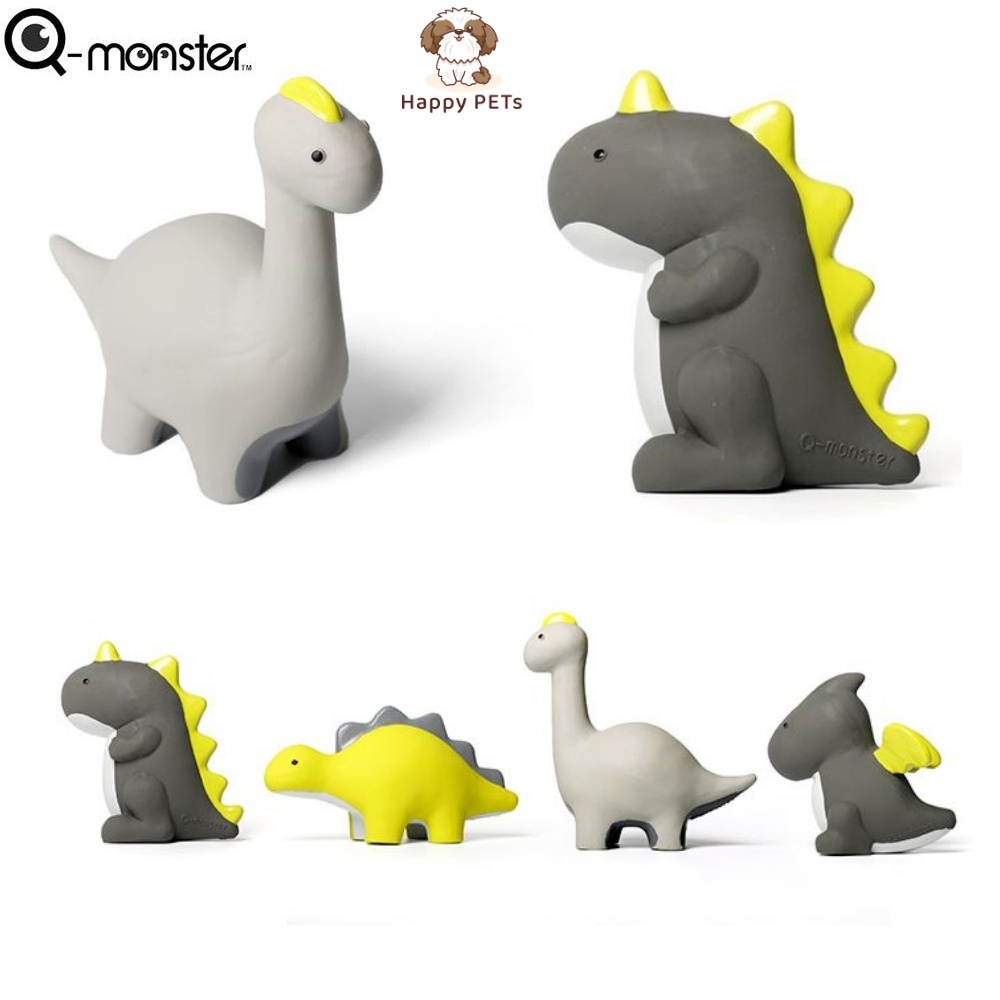 ภาพหน้าปกสินค้าHappy PETs  Q-monster ของเล่นสุนัข Extreme Dino ทำจากยางพารา มีเสียงร้องเวลากัด/บีบ จากร้าน happypets2020 บน Shopee