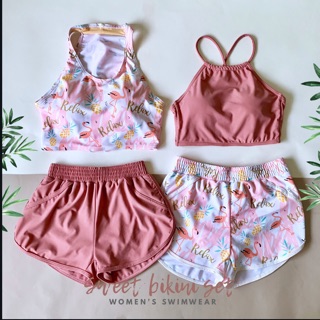 Flamingo bikini ชุดว่ายน้ำผู้หญิง minimal swimsuit