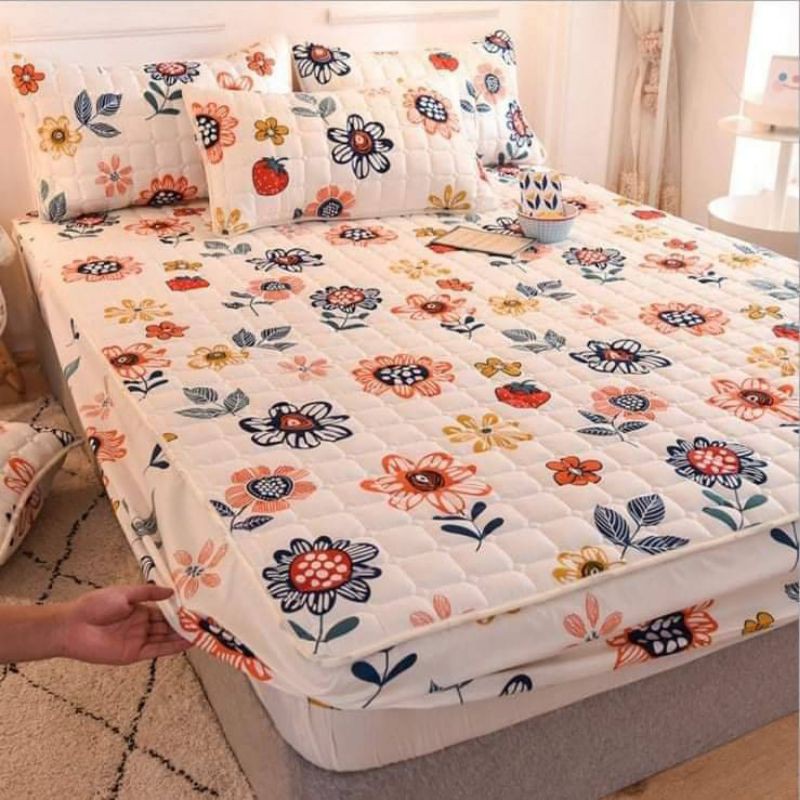 ภาพสินค้าSale . ผ้าปูที่นอนรองเตียง ผ้าปูที่นอนรัดมุม 360 องศา ระบายอากาศได้ดี จากร้าน baby_sweetie บน Shopee ภาพที่ 7