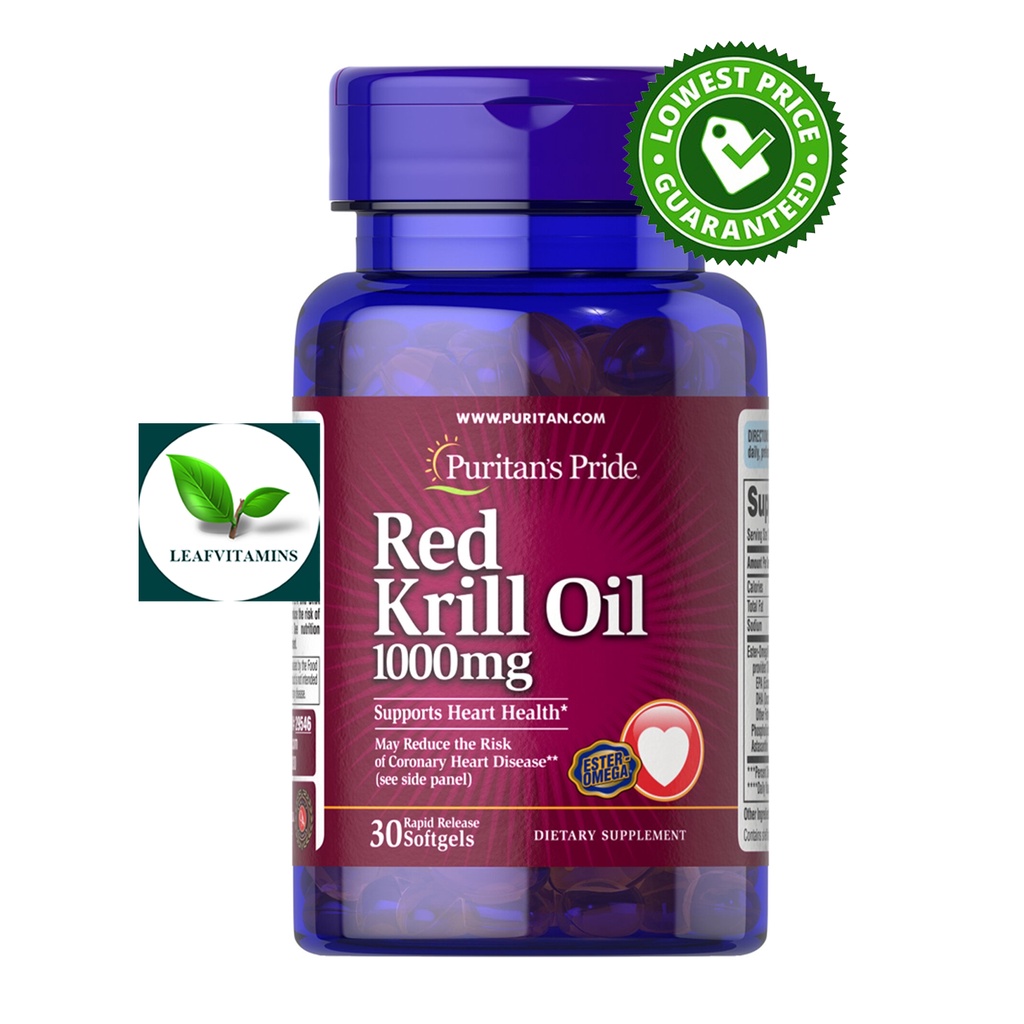 Puritan's Pride Red Krill Oil 1000 mg (170 mg Active Omega3) / 30