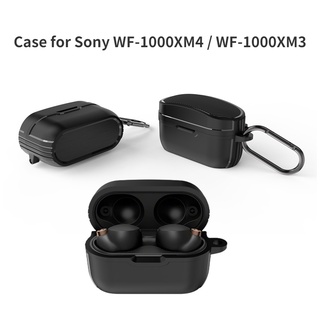 เคสหูฟังไร้สาย กันกระแทก พร้อมคาราบิเนอร์ สําหรับ Sony WF-1000XM4 1000XM5