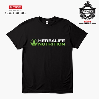 เสื้อยืดผ้าฝ้ายพิมพ์ลายแฟชั่น เสื้อยืด พิมพ์ลาย Herbalife NUTRITION Distro