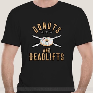 เสื้อยืดผู้ Chendoutuxinhe เสื้อยืด แขนสั้น พิมพ์ลายโดนัท และ Deadlifts สุดฮา สําหรับผู้ชาย และผู้หญิง ใส่ออกกําลังกาย S