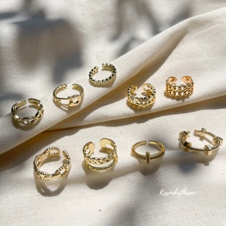 สินค้า Kissmebythesun - Gold Ring | แหวนชุบทองคำขาว