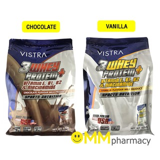 สินค้า VISTRA WHEY PROTEIN PLUS (รส CHOCOLATE/ VANILLA) 35 G. 15 ซอง