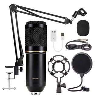 BM-800 Hanging Microphone Kit, Live Broadcast Recording Large Diaphragm Condenser Microphone Set BM-800 ชุดไมโครโฟนแขวน