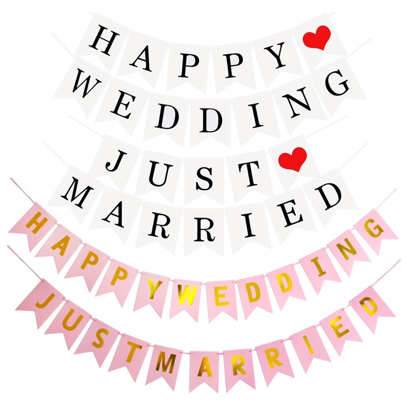 ธง-just-married-ตกแต่ง