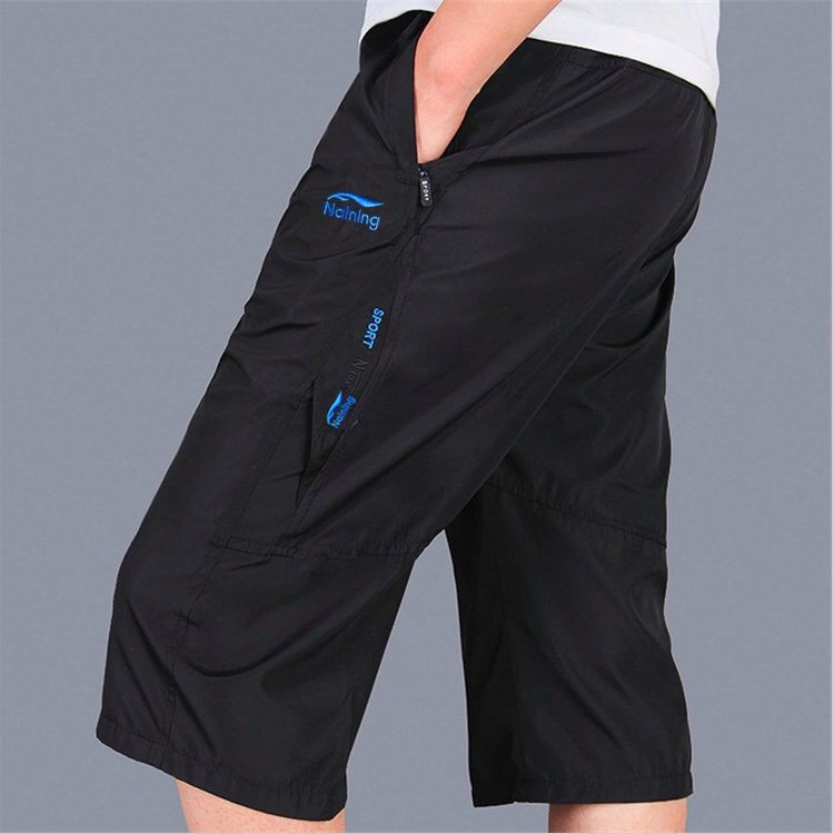 กางเกงขาสามส่วนทรงหลวมสำหรับเล่นกีฬาฤดูร้อน-กางเกง-กางเกง-กางเกงขาสั้นชายหาดขนาดใหญ่แห้งเร็วสำหรับผู้ชาย