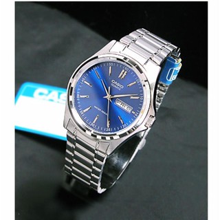 สินค้า นาฬิกา Casioแท้ 100% รุ่น MTP-1239D-2A นาฬิกาผู้ชาย สายแสตนเลส หน้าปัดน้ำเงิน สวยหรู - แท้ 100% ประกันศูนย์ CMG 1 ปีเต็ม