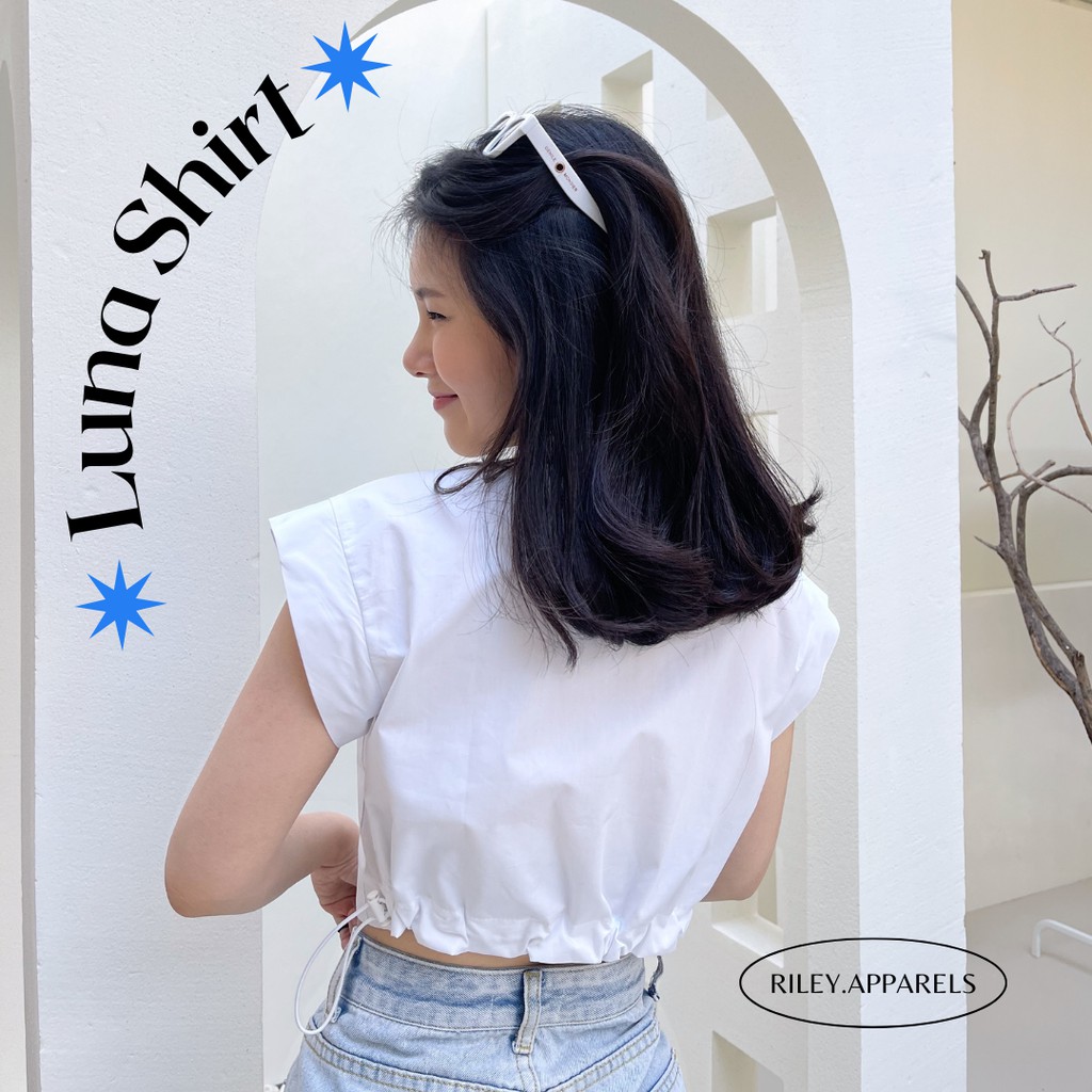 ภาพหน้าปกสินค้าRiley.apparels - Luna Shirt / Jean Shirt เชิ้ตทรงครอป จากร้าน riley.apparels บน Shopee