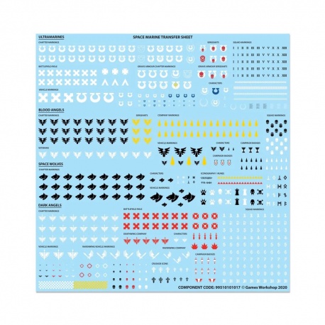 Space Marines - Transfer Decal Sheet - Warhammer 40k 40,000 Indomitus ...