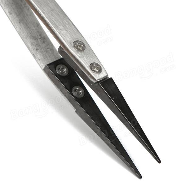 คีมเซรามิค-ceramic-tweezer-ทนความร้อนสูง-ปลายแหลม-ปากสีดำ-คีมหนีบความร้อน-คีมเซรามิค-คีมทนความร้อน-คีมปากดำ