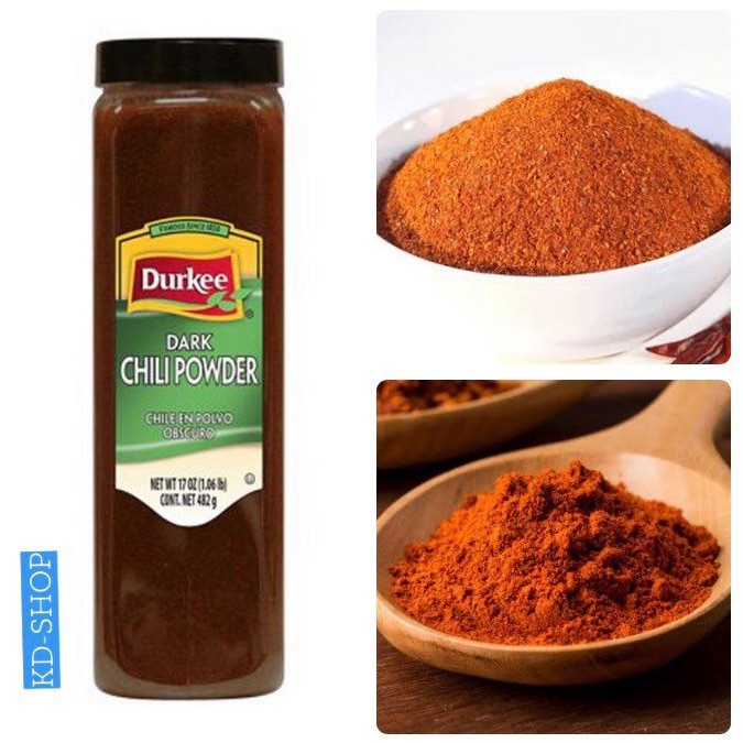 Durkee พริกป่นละเอียด 2 ขนาด Durkee Dark Chili Powder ขนาด 61 กรัม และ