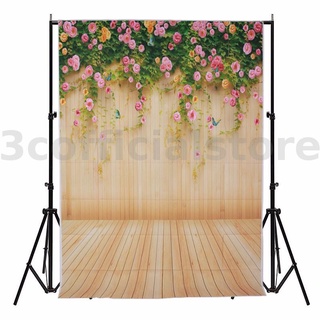ภาพพื้นหลังสตูดิโอถ่ายภาพ ลายดอกไม้ ผ้าไหม ขนาด 5x7 ฟุต
