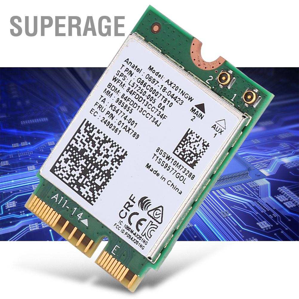การ์ดเครือข่ายสําหรับ Intel Ax201Ngw Wifi 6 Gigabit 2400M M.2.Cnvio2 ...