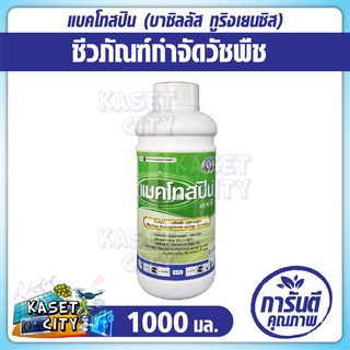 แบคโทสปิน เอฟซี 1,000 มิลลิลิตร บาซิลลัส ทูริงเยนซิส ยาเชื้อชีวภัณฑ์ สารชีวภาพ เชื้อแบคทีเรีย สารเชื้อจุลินทรีย์