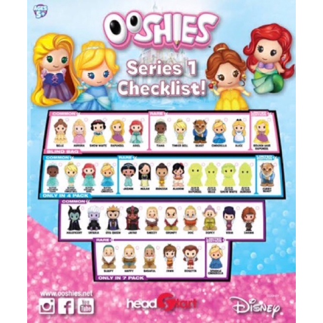 จุกเสียบดินสอในซองสุ่ม-ซองสุ่มเจ้าหญิงดิสนีย์-ooshies-disney-princess-pencil-topper