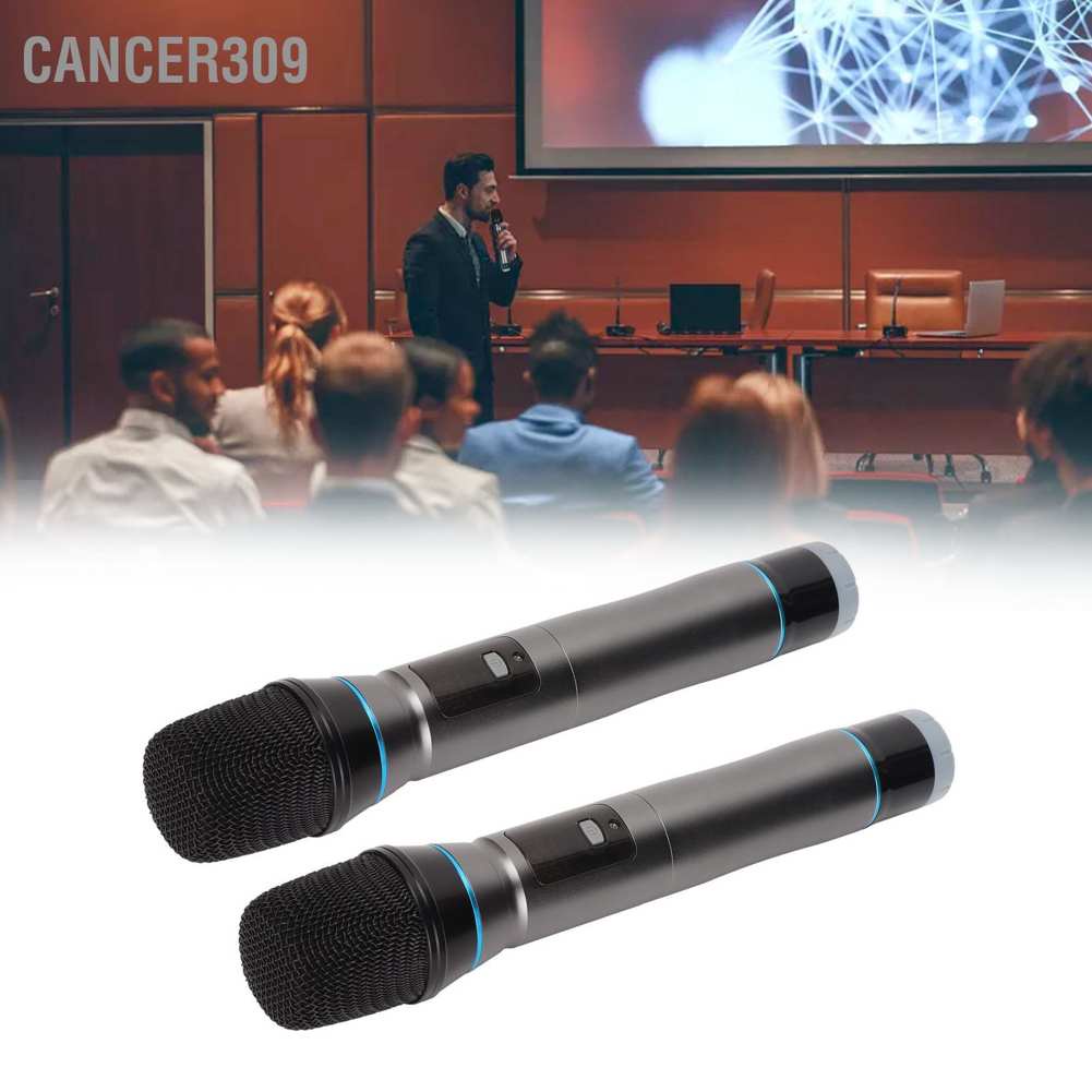 cancer309-uhf-ไมโครโฟนไร้สาย-แบบมือถือคู่-พร้อมตัวรับสัญญาณเอาท์พุต-6-35-แบบชาร์จไฟได้