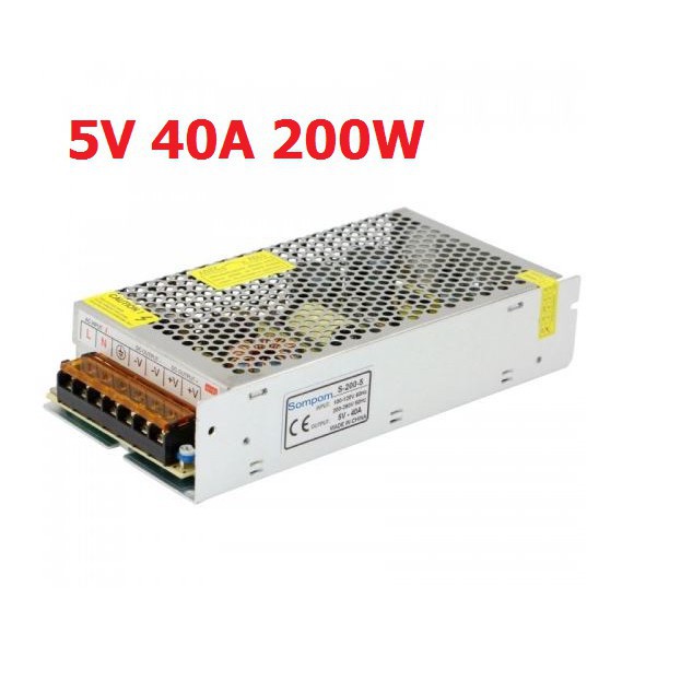 สวิทชิ่งเพาเวอร์ซัพพลาย-switching-power-supply-cctv-power-supply-5v-40a-200w-ac-to-dc-110v-220v