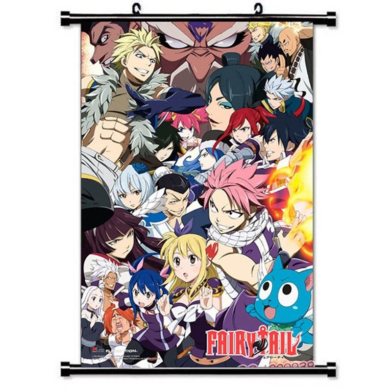 โปสเตอร์-anime-fairy-tail-scroll-จิตรกรรมสําหรับแขวนตกแต่งบ้าน