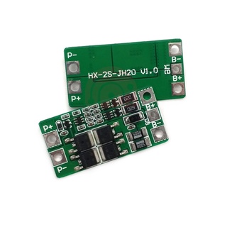 บอร์ดป้องกันแบตเตอรี่ลิเธียมเหล็กฟอสเฟต 2S 6.4V BMS PCM PCB Li-ion Board 2S 10A 6.4V LiFePO4