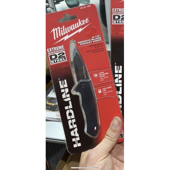 มีดเทพของมิลวอกกี้ Milwaukee Hardline D2 Steel ของแท้แน่นอน | Shopee ...