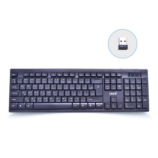 OKER K199 WIRELESS KEYBOARD คีย์บอร์ดไร้สาย.ประกัน1ปี/2.4ghz