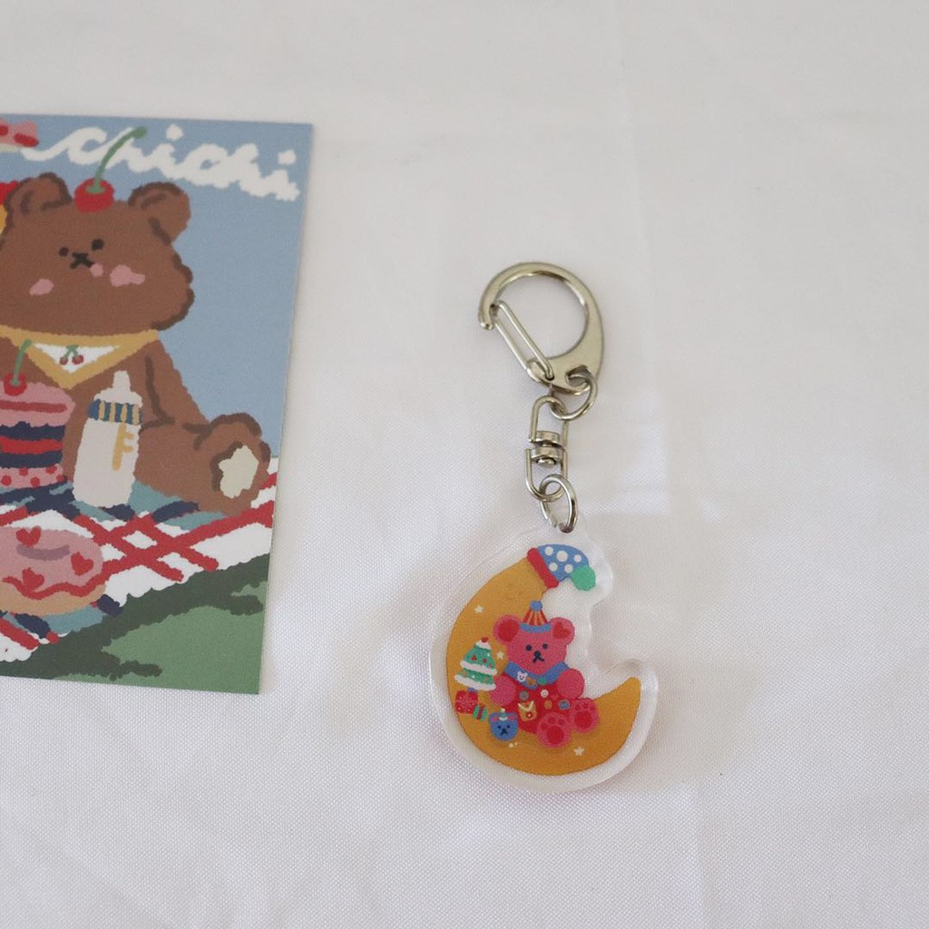 ภาพสินค้าพวงกุญแจอะคริลิก จี้รูปหมี สำหรับห้อยตกแต่ง จากร้าน chrispherlison.th บน Shopee ภาพที่ 3