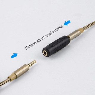 อะแดปเตอร์แปลงหัวต่อสายสัญญาณเสียง 3.5mm Stereo Jack to 3.5mm Female to Female Audio Adapter Coupler Gold Plated for Ste