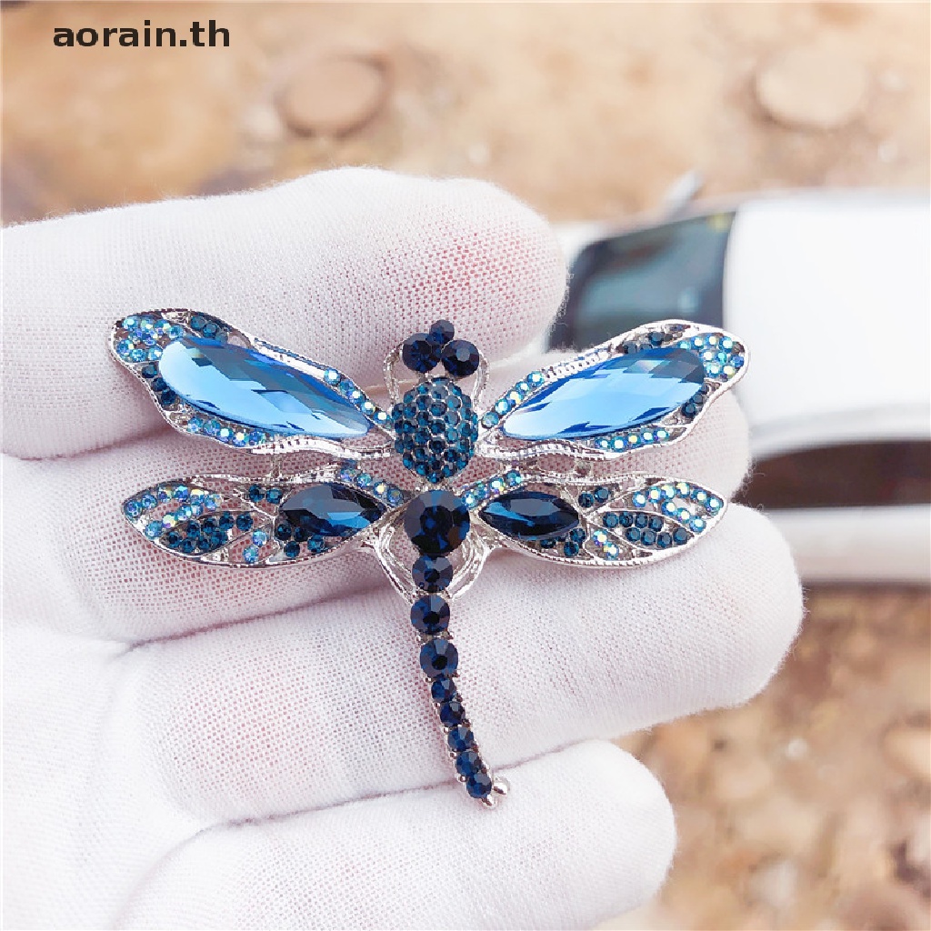 aorain-dragonfly-เข็มกลัดคริสตัล-พลอยเทียม-เครื่องประดับ-สไตล์วินเทจ