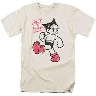 เสื้อยืดผ้าฝ้ายพิมพ์ลายคลาสสิก เสื้อยืด พิมพ์ลาย Astro Boy Made In Japan Licensed สําหรับผู้ใหญ่