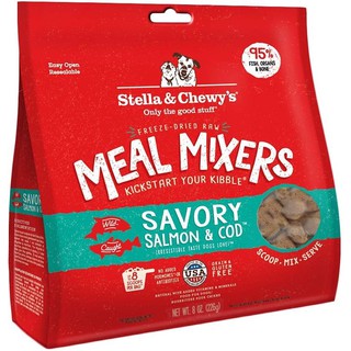 อาหารสุนัข Stella &amp; Chewy’s Meal Mixers ทอปปิ้ง สูตร ปลาแซลมอน และ ปลาคอด ขนาด 226 g