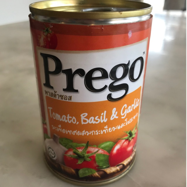 Prego Tomato,Basil&Garlic Pasta Sauce พาสต้าซอส มะเขือเทศผสมกระเทียมและ