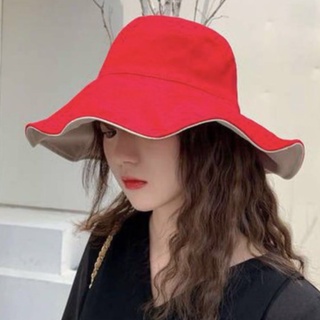 ภาพขนาดย่อของภาพหน้าปกสินค้าหมวกบักเก็ตผู้หญิงปีกกว้าง สินค้าพร้อมส่ง D048 จากร้าน shophaiyong บน Shopee ภาพที่ 1