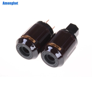 Power Among Hot Gold Plated C - 079 Iec Female P - 079 Male Hifi Diy เครื่องเสียงสําหรับติดรถยนต์