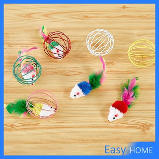 บอลกรงหนู บอลของเล่นแมว ( คละสี )  รางบอลแมว  Cat toy