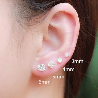 ภาพขนาดย่อของภาพหน้าปกสินค้าต่างหูเพชรสำหรับคนแพ้ง่าย Sensitive Earrings - เพชรสวิส CZ ---แท้ 100% เกรดสำหรับคนแพ้ง่าย ใส่ไม่แพ้ไม่คัน จากร้าน malaigems_official บน Shopee ภาพที่ 3