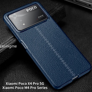 เคสโทรศัพท์มือถือหนัง ซิลิโคนนิ่ม กันกระแทก หรูหรา สําหรับ Xiaomi POCO X4 Pro 5G X4 X3 GT NFC M4 Pro 4G 5G